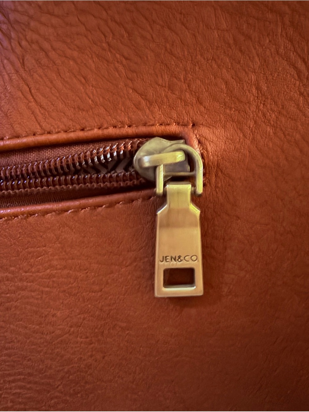 JEN&CO Women’s Shoulder Bag - Cognac Brown